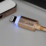สายชาร์จ iPhone 5/6 LED Golf Braided Cable สีทอง