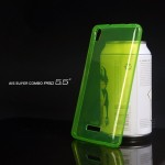 เคส AIS Super Combo Pro 5.5 (LAVA GRAND) เคสยางนิ่ม TPU สีเรียบ ผิวมัน - สีเขียว
