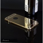 เคส iPhone 6 / 6S (4.7 นิ้ว) l เคสฝาหลัง + Bumper (แบบเงา) ขอบกันกระแทก สีทอง