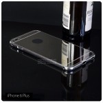 เคส iPhone 6 Plus (5.5 นิ้ว) l เคสฝาหลัง + Bumper (แบบเงา) ขอบกันกระแทก สีเงิน