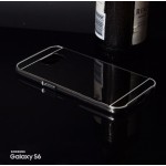 เคส Samsung Galaxy S6 l เคสฝาหลัง + Bumper (แบบเงา) ขอบกันกระแทก สีสเปซเกรย์