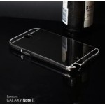 เคส Samsung Galaxy Note 2 l เคสฝาหลัง + Bumper (แบบเงา) ขอบกันกระแทก สีสเปซเกรย์