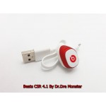 หูฟัง บลูทูธ Beats CSR 4.1 By Dr.Dre Monster สีขาว-แดง