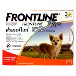FRONTLINE Plus สำหรับสุนัขน้ำหนักไม่เกิน 10 กก. 1 กล่อง บรรจุ 3 หลอด