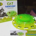 Cat turntable รางบอลพร้อมที่ใส่อาหาร ของเล่นสำหรับแมว
