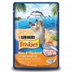Friskies ชนิดเปียก สำหรับแมวโต รสปลาทูน่า & ปลาทู 80 กรัม