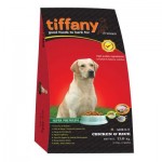Tiffany ชนิดเม็ด(เม็ดใหญ่) สำหรับสุนัขโตพันธุ์กลาง-ใหญ่ สูตรเนื้อไก่และข้าว(สีแดง) 2.5 kg