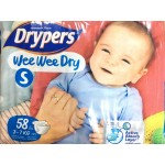 ดรายเพอร์ส Drypers Wee Wee Dry ไซส์ S ห่อ 58 ชิ้น